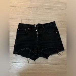 Levi’s grey denim shorts